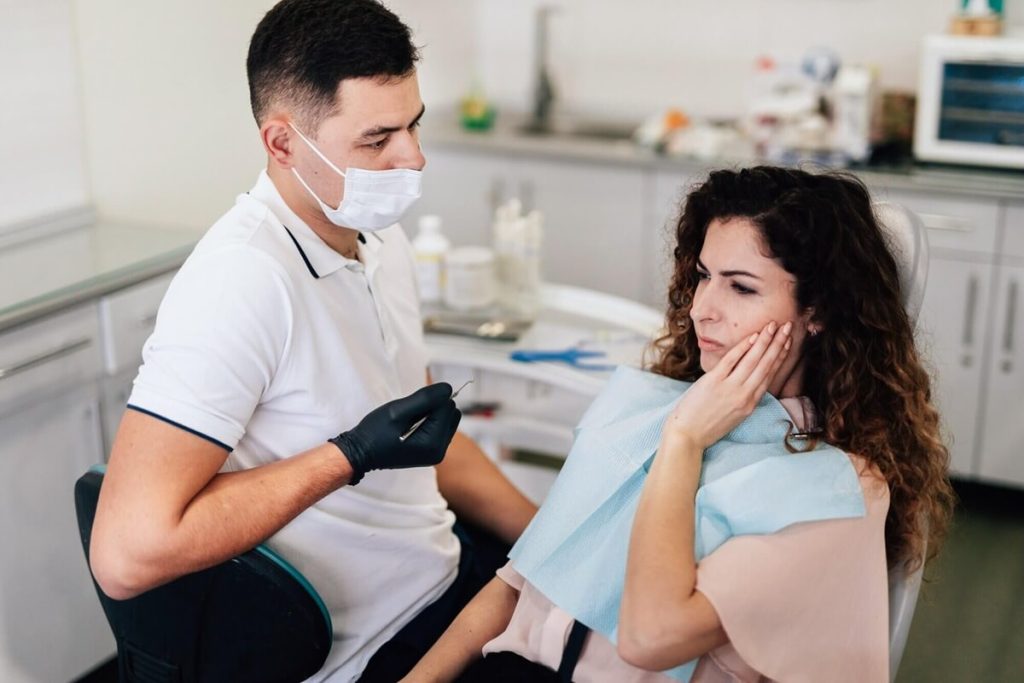 Patient receiving consultation for cold sore treatment in London